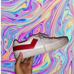 white pony sneakers